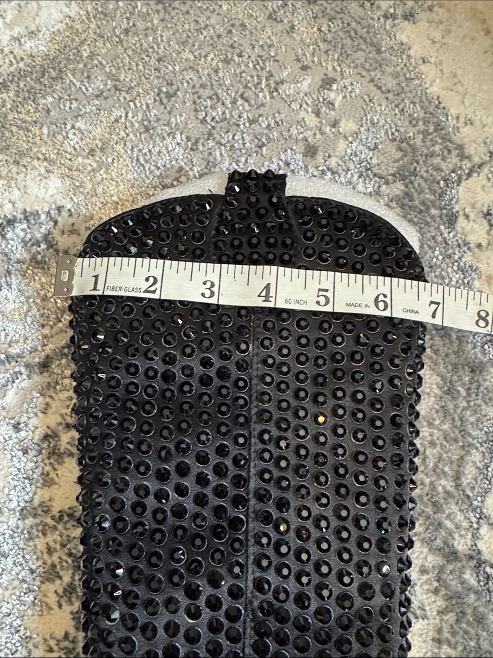 Betsey Johnson Black Crystal-Embellished Knee-High Western Boots - Picture 15 of 16